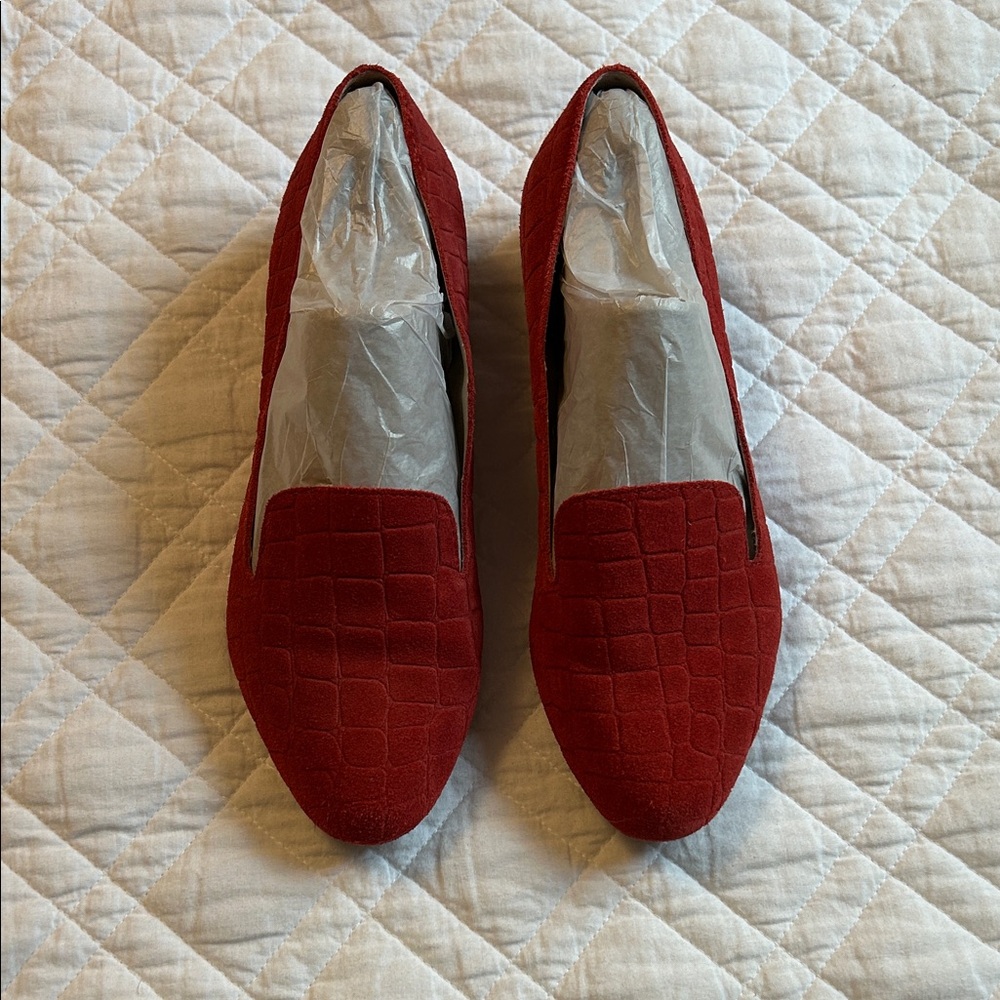 Vince Camuto Quilted Red Flats